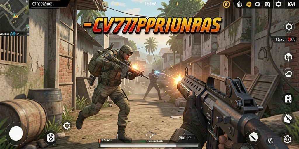 Screenshot gameplay CV777 menunjukkan aksi tembak-tembakan yang mendebarkan.