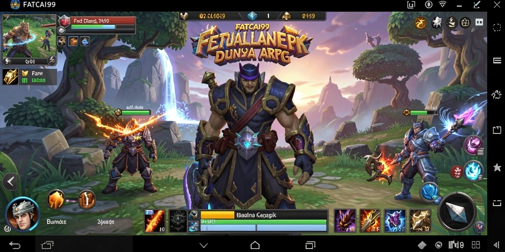 Screenshot FATCAI99 menampilkan pertempuran epik dalam dunia ARPG.