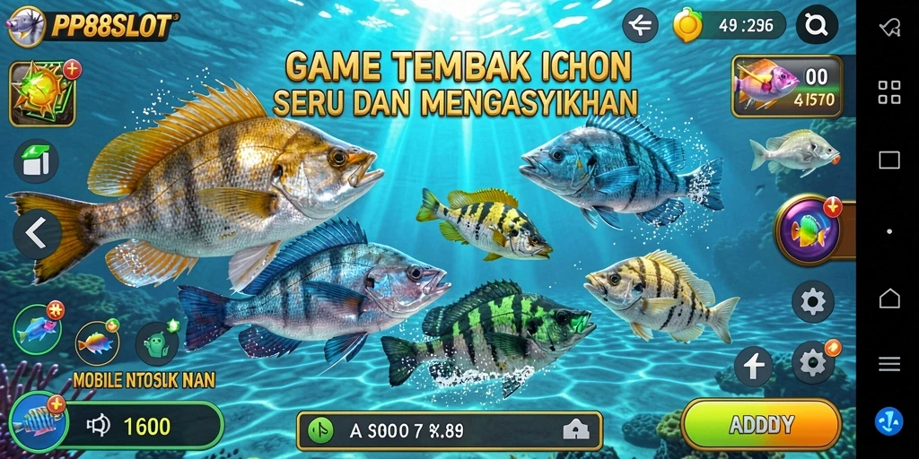 Tampilan gameplay seru Tembak Ikan di PP88SLOT.