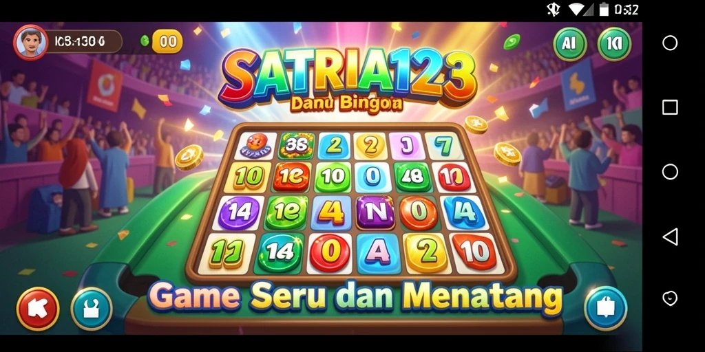 Tampilan utama gameplay Bingo yang menegangkan di SATRIA123.