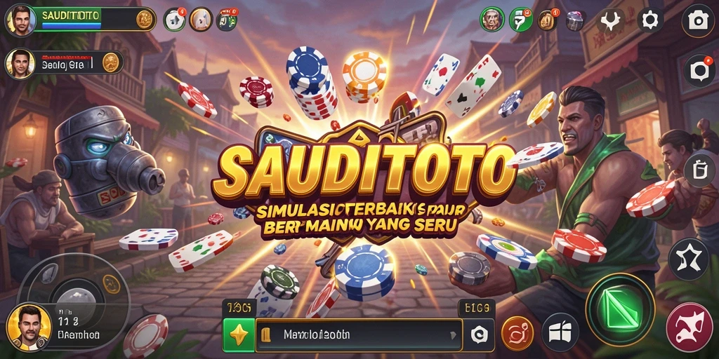 Screenshot SAUDITOTO menunjukkan aksi gameplay mendebarkan dalam simulasi yang interaktif.
