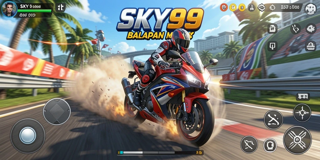 Gameplay balapan motor yang seru dan mendebarkan