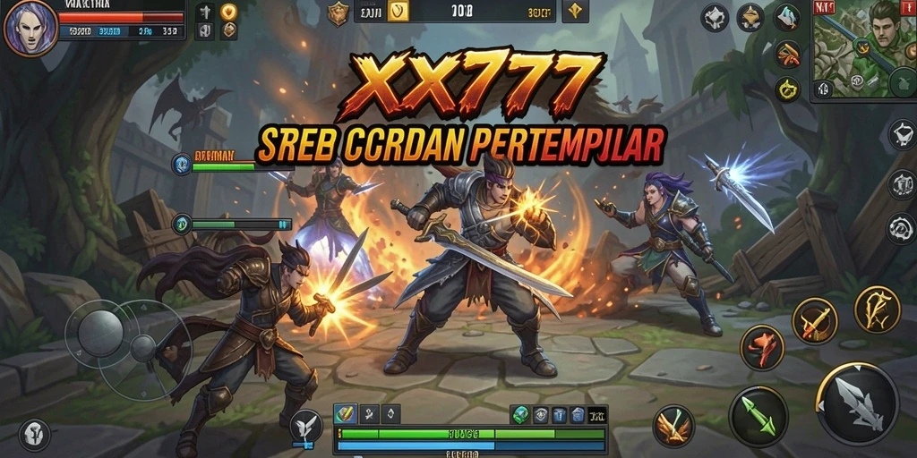 Tampilan utama gameplay XXX777 yang menunjukkan strategi dalam pertempuran.